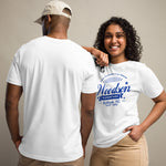 White with Blue Graphic Historic Woodson Elementary School T-Shirt