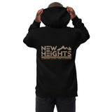 New Heights Athletic Unisex Hoodie Gray & Yellow Text with front embroidery