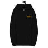 New Heights Athletic Unisex Hoodie Gray & Yellow Text with front embroidery