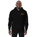 New Heights Athletic Unisex Hoodie Gray & Yellow Text with front embroidery