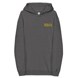 New Heights Athletic Unisex Hoodie Gray & Yellow Text with front embroidery