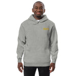 New Heights Athletic Unisex Hoodie Gray & Yellow Text with front embroidery