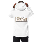 New Heights Athletic Unisex Hoodie Gray & Yellow Text with front embroidery