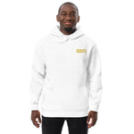 New Heights Athletic Unisex Hoodie Gray & Yellow Text with front embroidery