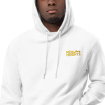 New Heights Athletic Unisex Hoodie Gray & Yellow Text with front embroidery