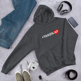 #Taken AF White & Red Unisex Hoodie