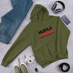 Mens & Women's Hustle Harder Black & Red Graphic Unisex Hoodie