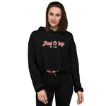 Women's Beast More Bitch Less Red Graphic Crop Hoodie