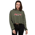 Women's Beast More Bitch Less Red Graphic Crop Hoodie