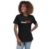 Boss Mom Women's Relaxed Black T-Shirt