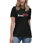 Boss Mom Women's Relaxed Black T-Shirt