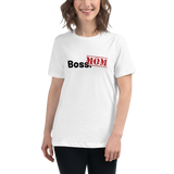 Boss Mom Women's Relaxed White T-Shirt